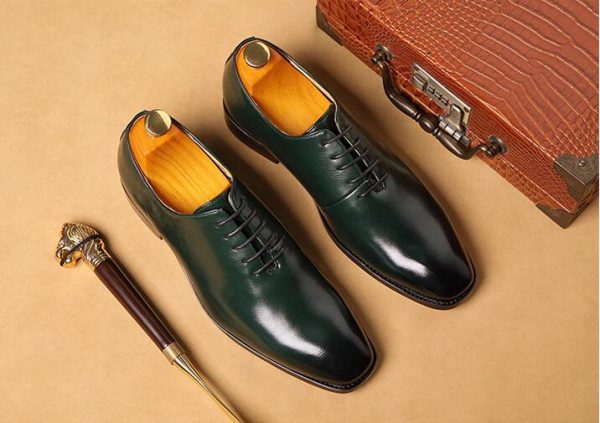 Men's Business Dress Shoes Office Leather Shoes Mens Lace-up Casual Wedding Party Shoes Fashion Men Flats Plus Size - Image 6