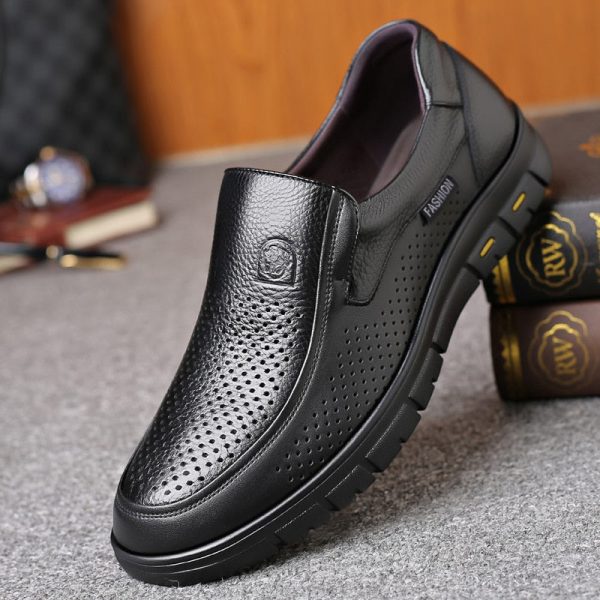 Men's Genuine Leather Shoes 38-46 Head Leather Soft Anti-slip Rubber Loafers Shoes Man Casual Real Leather Shoes - Image 6