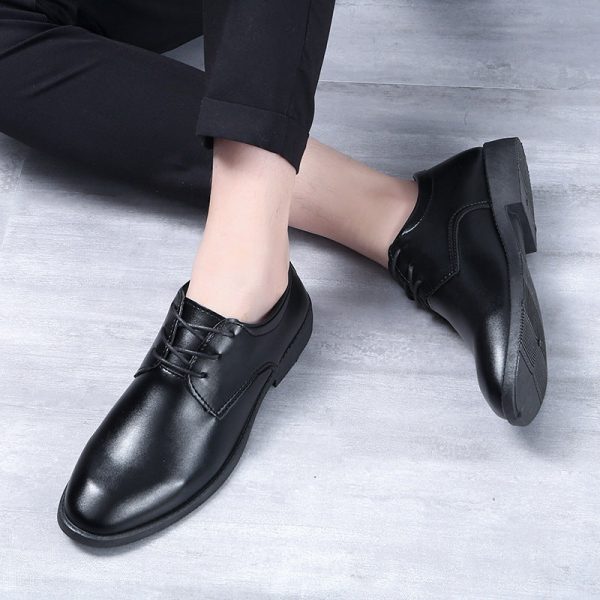 Men's Leather Shoes Business Formal Leather Shoes Men's Casual Leather Shoes Korean Style Trendy Shoes Versatile Breathable Men's Leather Shoes Men's - Image 2