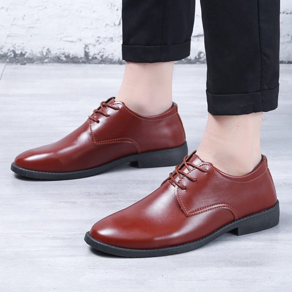 Men's Leather Shoes Business Formal Leather Shoes Men's Casual Leather Shoes Korean Style Trendy Shoes Versatile Breathable Men's Leather Shoes Men's - Image 6