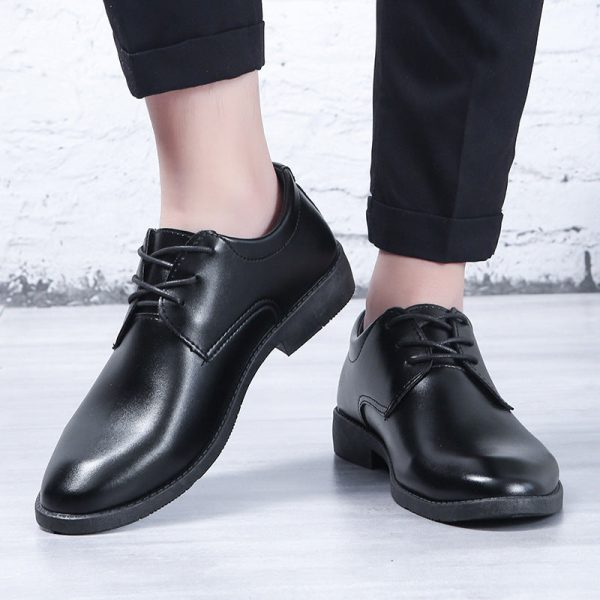 Men's Leather Shoes Business Formal Leather Shoes Men's Casual Leather Shoes Korean Style Trendy Shoes Versatile Breathable Men's Leather Shoes Men's - Image 3