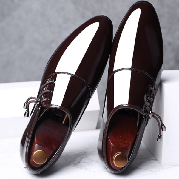 Trending Italian Patent Leather Shoes for Men Business Shoe Lace Up Oxfords Plus Size Male Wedding Party Shoes Men Black Leather - Image 6