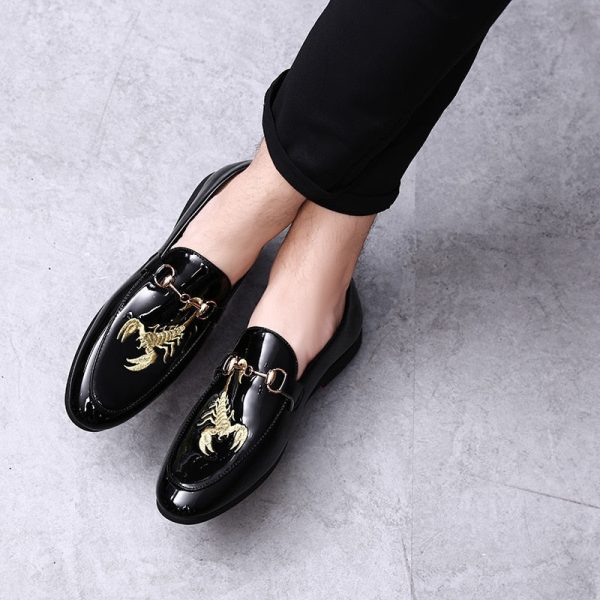 Men's Casual Leather Shoes Classic Slip-on Loafers Mens Driving Moccasins Men Embroidery Party Wedding Flats  Sizes 38-48 - Image 3