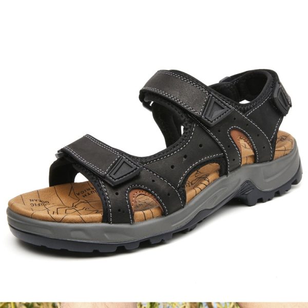 New Fashion Summer Leisure Men Shoes Beach Sandals High Quality Genuine Leather Sandals Soft Large Size Men's Sandals Size 38-48 - Image 9