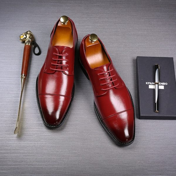 Men's Classic Retro Derby Shoes Mens Business Dress Office Leather Shoe Flats Men Fashion Wedding Party Oxfords EU Size 37-48 - Image 5