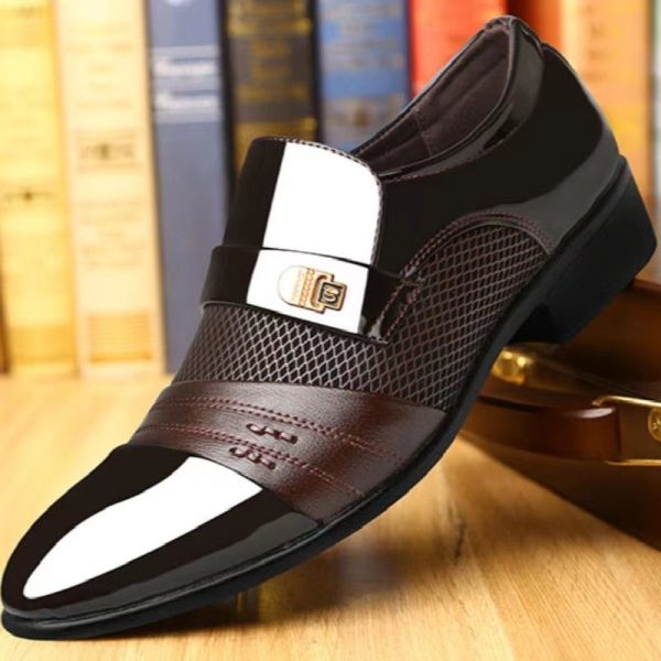 The Latest Oxford Shoes Men's Luxury Lacquer Wedding Shoes Pointed Toe Dress Shoes Classic Derby Shoes Leather Shoes Size 38-48 - Image 9