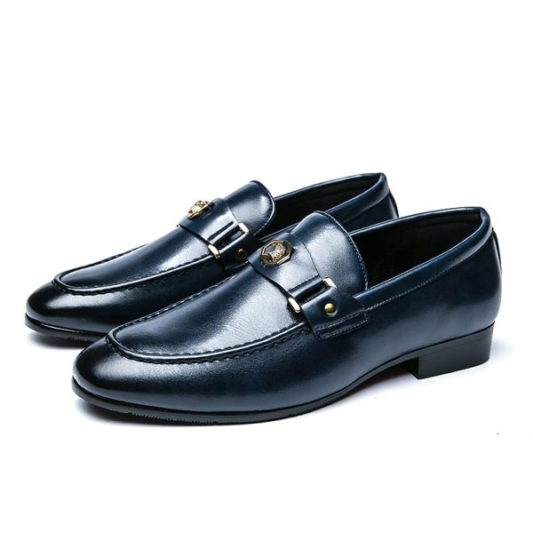 New Black Loafers Men Slip-On Round Toe Fashion Mens Dress Shoes Wedding Shoes for Men Size 38-47 - Image 5