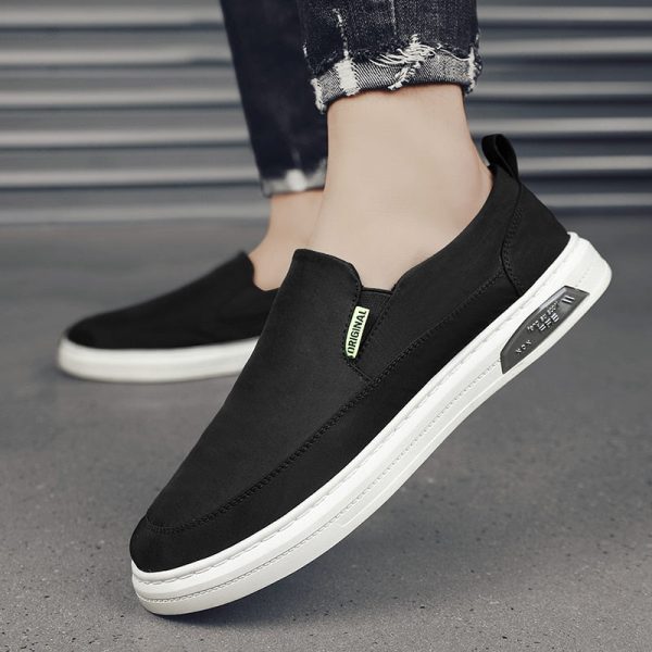 Men Soft Casual Shoes Light Summer Canvas Shoes Drive Fashion  Mens Loafers Luxury Grey Slip-On Man Canvas Footwears - Image 3