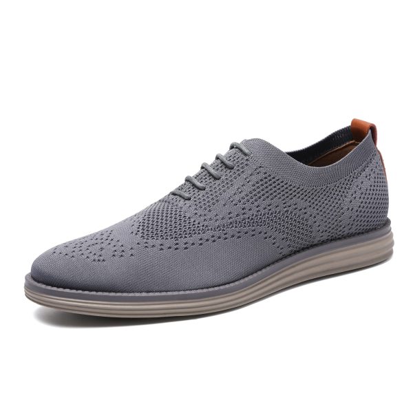 Breathable Knitted Mesh Casual Shoes Lightweight Smart Casual Shoes Office Work Footwear Men Shoes - Image 9