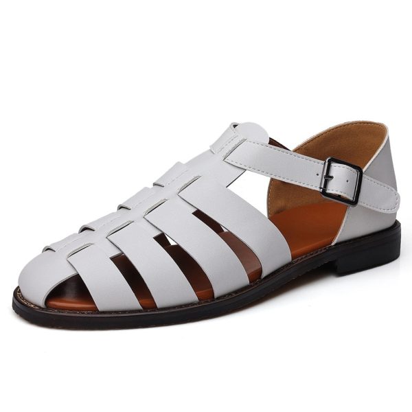 Men's Leather Sandals Men Trendy Summer Roman Shoes Mens Casual Comfortable Soft Beach Footwear Flats EUR Sizes 38-48 - Image 5