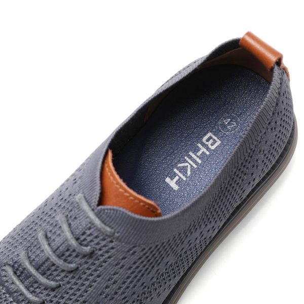 Breathable Knitted Mesh Casual Shoes Lightweight Smart Casual Shoes Office Work Footwear Men Shoes - Image 6