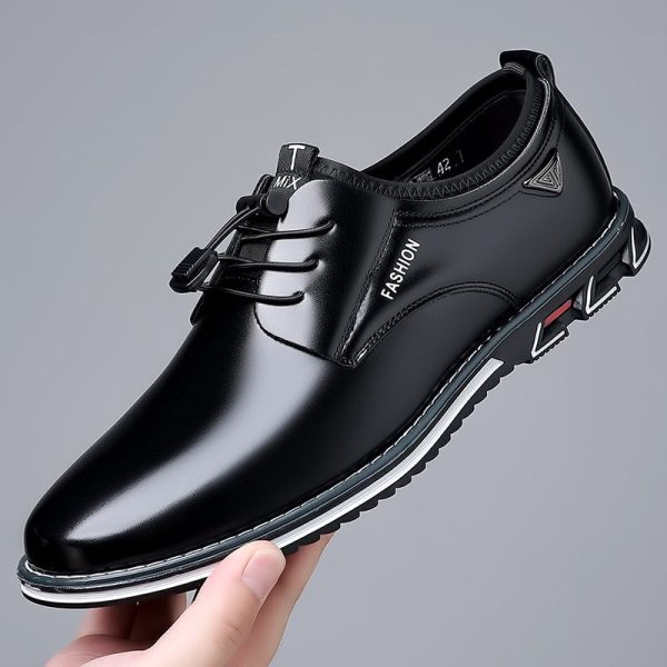 Men Dress Shoes for Men Lace Up Oxfords Black Leather Business Shoes Comfortable Luxury Men Shoes Plus Size Footwear - Image 5