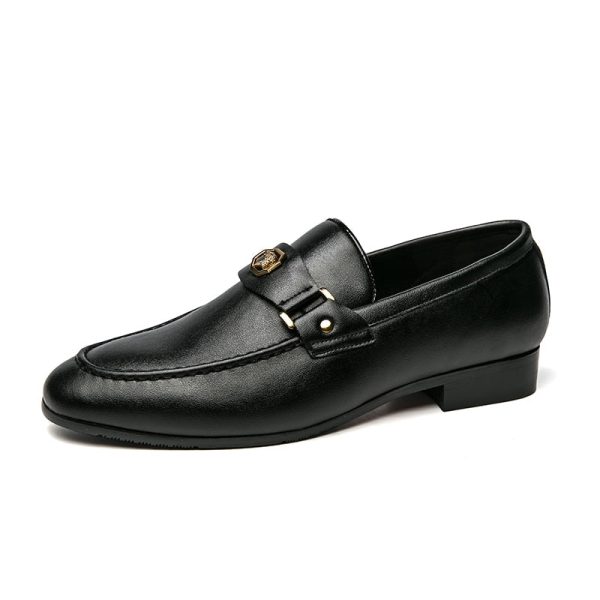 New Black Loafers Men Slip-On Round Toe Fashion Mens Dress Shoes Wedding Shoes for Men Size 38-47 - Image 6