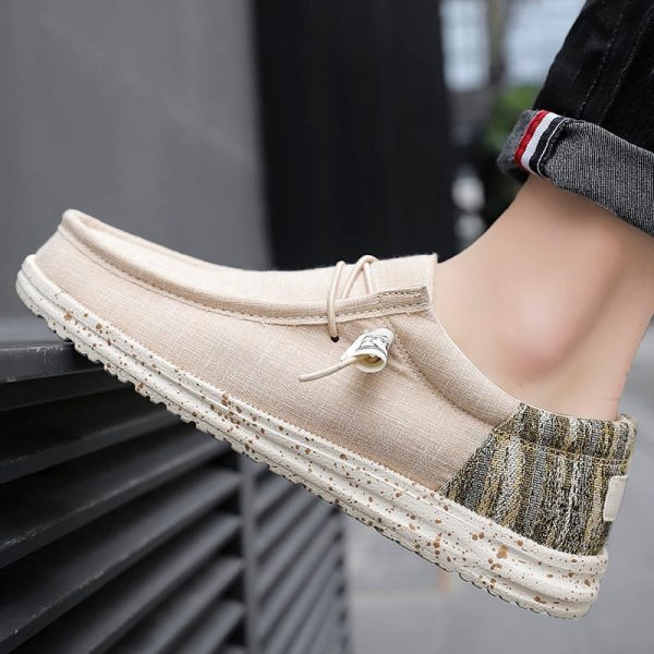 New Men Casual Shoes Fashion Soft Canvas Shoes Breathable Men's Walking Flat Sneakers Outdoor Light Men's Shoes Vulcanize Shoes - Image 2