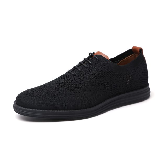 Breathable Knitted Mesh Casual Shoes Lightweight Smart Casual Shoes Office Work Footwear Men Shoes - Image 7