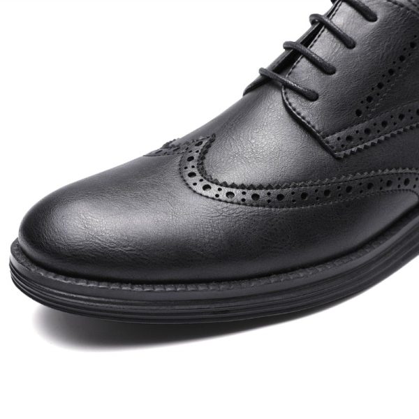 Genuine Leather Dress Shoes Comfy Men Casual Shoes Smart Business Work Office Lace-up Men Shoes - Image 5