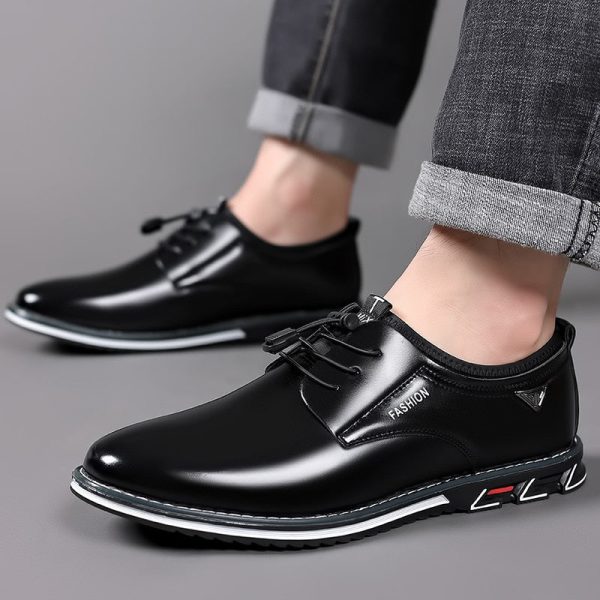 Men Dress Shoes for Men Lace Up Oxfords Black Leather Business Shoes Comfortable Luxury Men Shoes Plus Size Footwear - Image 2