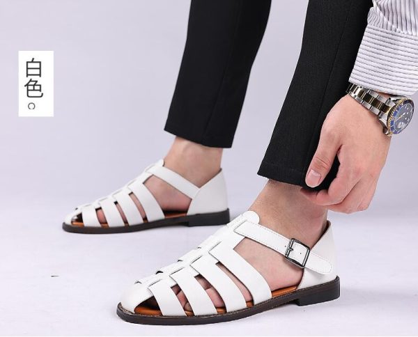 Men's Leather Sandals Men Trendy Summer Roman Shoes Mens Casual Comfortable Soft Beach Footwear Flats EUR Sizes 38-48 - Image 8