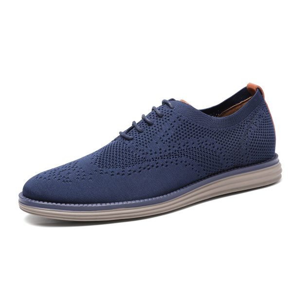 Breathable Knitted Mesh Casual Shoes Lightweight Smart Casual Shoes Office Work Footwear Men Shoes - Image 8