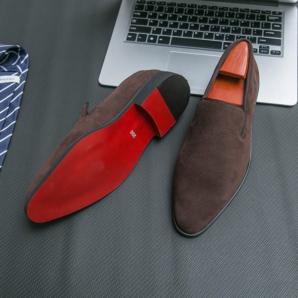 Loafers Red Bottom Shoes for Men Party Slip-On Breathable Brown Black Shoes for Men with Free Shipping Size 38-48 Dress Shoes - Image 7