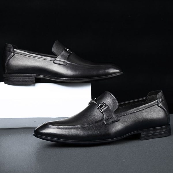 Luxury Genuine Leather Mens Shoes Top Quality Casual Business Shoes Daily Loafers Black Dress Shoes Mocassin Homme Big Size36-49 - Image 2