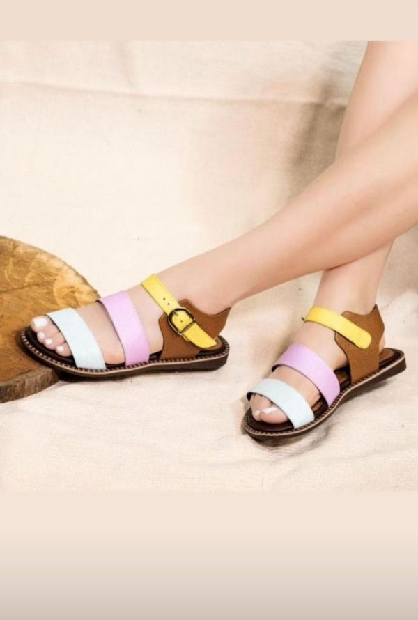 Bright Pastel Strap Sandals